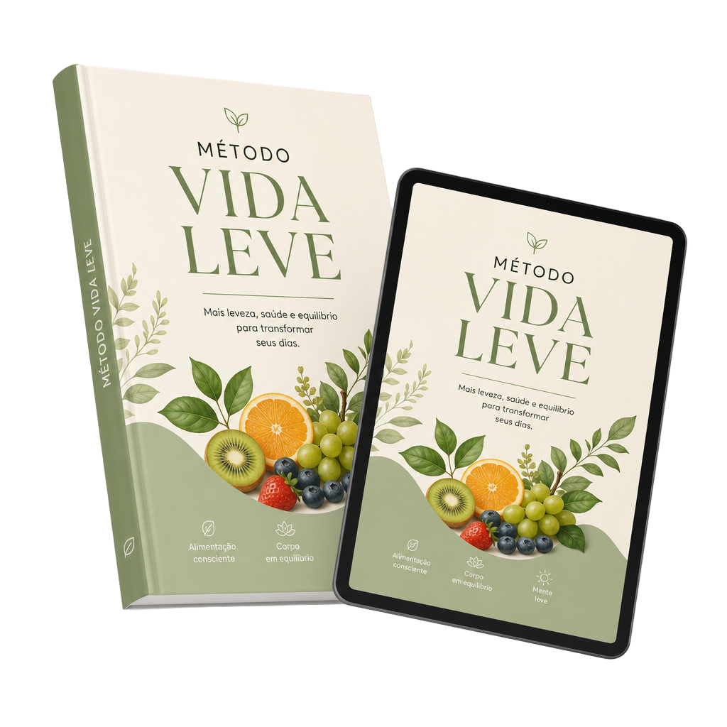 Portada del ebook Método Vida Leve en versión libro y tablet